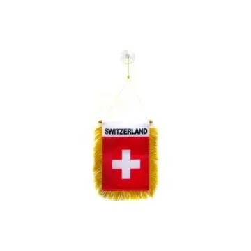 FANION SUISSE 15x10cm - Mini drapeau HELVÉTIQUE 10 x 15 cm spécial voiture - Bannière