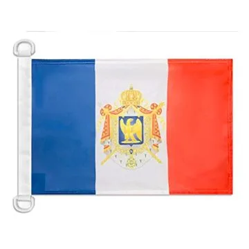 Pavillon nautique France Second Empire 1852-1870 45x30 cm Anneaux Plastiques