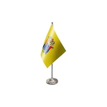 DRAPEAU DE TABLE prestige NEW JERSEY 22x15cm en SATIN - GRAND DRAPEAUX DE BUREAU ETAT AMÉRICAIN - USA - ETATS-UNIS 15 x 22 cm