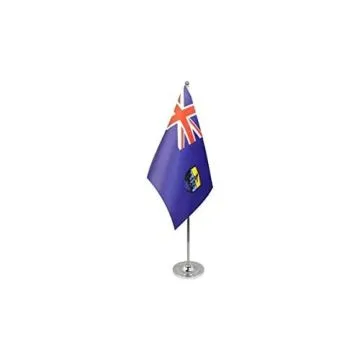 DRAPEAU DE TABLE prestige SAINT-HÉLÈNE 22x15cm en SATIN - GRAND DRAPEAUX DE BUREAU BRITANNIQUE 15 x 22 cm