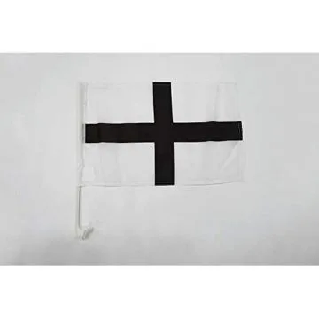 Drapeau de voiture Bretagne Kroaz Du 45x30cm - Carflag breton - croix bretonne 30 x 45 cm