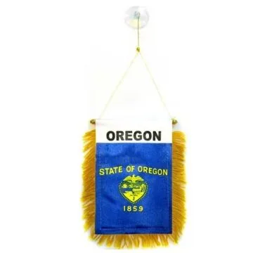 FANION OREGON 15x10cm - Mini drapeau ETAT AMÉRICAIN - USA - ETATS-UNIS 10 x 15 cm spécial voiture - Bannière