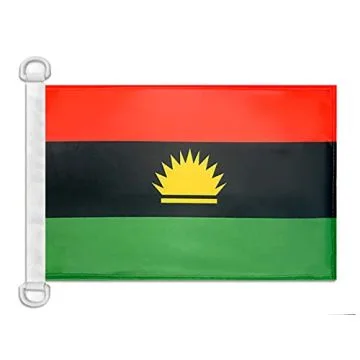 Pavillon nautique Biafra indépendantiste au Nigéria 45x30 cm Anneaux Plastiques