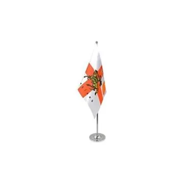 DRAPEAU DE TABLE prestige ANGLETERRE AVEC CHEVAL DE BATAILLE 22x15cm en SATIN - GRAND DRAPEAUX DE BUREAU ANGLAIS - SAINT GEORGES 15 x 22 cm