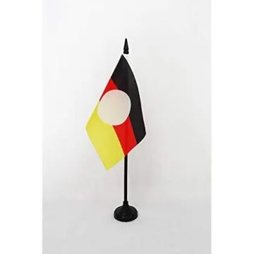DRAPEAU DE TABLE ALLEMAGNE DE L\'EST SANS EMBLÈME 15x10cm - PETIT DRAPEAUX DE BUREAU ALLEMAND - RDA 10 x 15 cm
