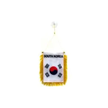 FANION CORÉE DU SUD 15x10cm - Mini drapeau CORÉEN 10 x 15 cm spécial voiture - Bannière