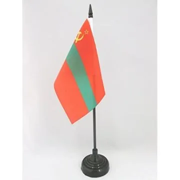 DRAPEAU DE TABLE TRANSNISTRIE 15x10cm - PETIT DRAPEAUX DE BUREAU RÉPUBLIQUE MOLDAVE DU DNIESTR - MOLDAVIE 10 x 15 cm
