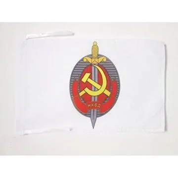 DRAPEAU NKVD DE L\'URSS 45x30cm - PAVILLON COMMUNISTE 30 x 45 cm haute qualité