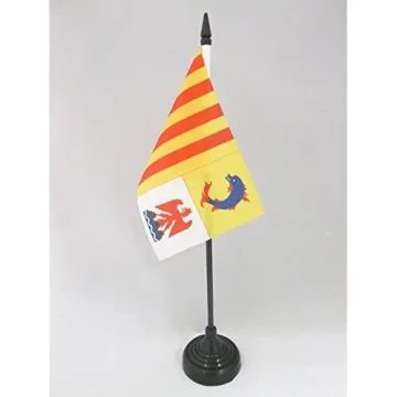 DRAPEAU DE TABLE PROVENCE-ALPES-CÔTE D\'AZUR 15x10cm - PETIT DRAPEAUX DE BUREAU PROVENÇAL - FRANCE 10 x 15 cm