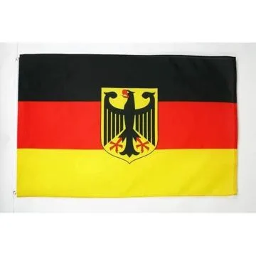 DRAPEAU ALLEMAGNE AVEC AIGLE 150x90cm - DRAPEAU ALLEMAND 90 x 150 cm