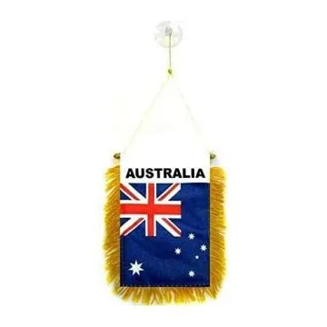FANION AUSTRALIE 15x10cm - Mini drapeau AUSTRALIEN 10 x 15 cm spécial voiture - Bannière