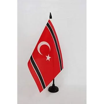 Drapeau de table Acehnais de Sumatra en Indonésie 21x14cm - PETIT Drapeaux DE BUREAU d\'Aceh 14 x 21 cm