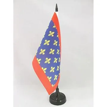 DRAPEAU DE TABLE COMTÉ DU MAINE 21x14cm - PETIT DRAPEAUX DE BUREAU PROVINCE MAINE ET PERCHE - FRANCE 14 x 21 cm