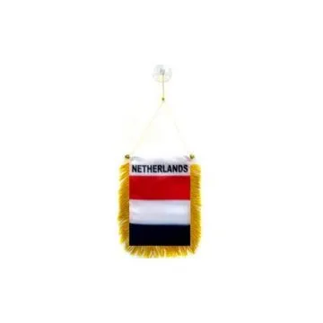 FANION PAYS-BAS 15x10cm - Mini drapeau HOLLANDAIS 10 x 15 cm spécial voiture - Bannière