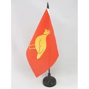 DRAPEAU DE TABLE PROVINCE D\'AUNIS 21x14cm - PETIT DRAPEAUX DE BUREAU CHARENTE-MARITIME - FRANCE 14 x 21 cm
