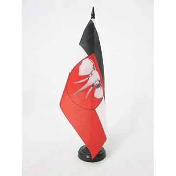DRAPEAU DE TABLE KAMERUN 1884-1916 21x14cm - PETIT DRAPEAUX DE BUREAU EMPIRE COLONIAL ALLEMAND 14 x 21 cm