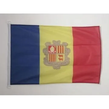 DRAPEAU ANDORRE 90x60cm - DRAPEAU ANDORRAN 60 x 90 cm Spécial Extérieur - DRAPEAUX
