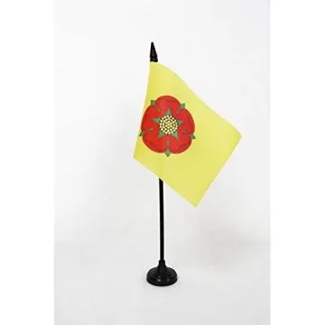 DRAPEAU DE TABLE COMTÉ DE LANCASHIRE 15x10cm - PETIT DRAPEAUX DE BUREAU COUNTY OF LANCASHIRE - ANGLETERRE 10 x 15 cm