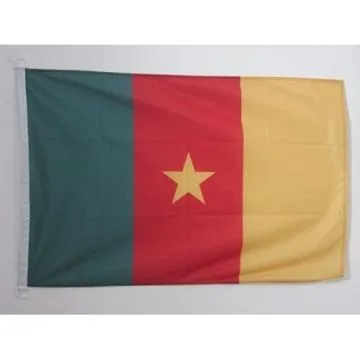 PAVILLON NAUTIQUE CAMEROUN 45x30cm - DRAPEAU DE BATEAU CAMEROUNAIS 30 x 45 cm