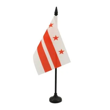 DRAPEAU DE TABLE WASHINGTON DC 15x10cm - PETIT DRAPEAUX DE BUREAU DISTRICT DE COLUMBIA - USA 10 x 15 cm