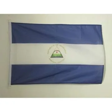 PAVILLON NAUTIQUE NICARAGUA 45x30cm - DRAPEAU DE BATEAU NICARAGUAYEN 30 x 45 cm