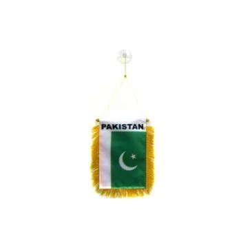 FANION PAKISTAN 15x10cm - Mini drapeau PAKISTANAIS 10 x 15 cm spécial voiture - Bannière