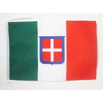DRAPEAU ROYAUME D?ITALIE 1861?1946 45x30cm - PAVILLON ROYAUME DE SARDAIGNE 30 x 45 cm haute qualité