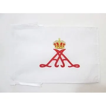 DRAPEAU ETENDARD DU PRINCE ALBERT II DE MONACO 45x30cm - PAVILLON PRINCIPAUTÍ? MONÍ?GASQUE 30 x 45 cm haute qualité