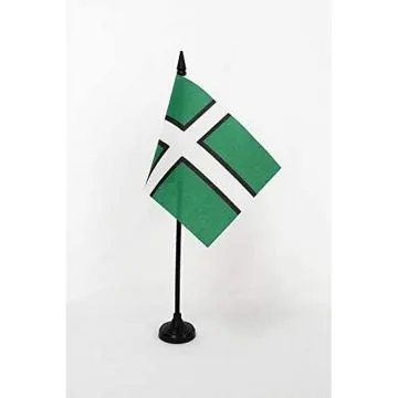 DRAPEAU DE TABLE COMTÉ DE DEVON 15x10cm - PETIT DRAPEAUX DE BUREAU COUNTY OF DEVON - ANGLETERRE 10 x 15 cm