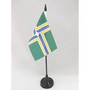 DRAPEAU DE TABLE PORTLAND CITY 15x10cm - PETIT DRAPEAUX DE BUREAU OREGON - USA 10 x 15 cm