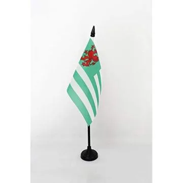 DRAPEAU DE TABLE COMTÉ DE WILTSHIRE ANCIEN 15x10cm - PETIT DRAPEAUX DE BUREAU COUNTY OF WILTS. - ANGLETERRE 10 x 15 cm