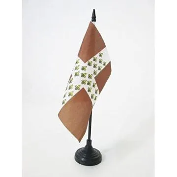 DRAPEAU DE TABLE ORDONNANCE DU RÍ?GIMENT Dâ??ARMAGNAC 1776-1791 15x15cm - PETIT DRAPEAUX DE BUREAU INFANTERIE DU ROYAUME DE FRANCE 15 x 15 cm