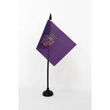 DRAPEAU DE TABLE PROVINCE DE PALENCIA 15x10cm - PETIT DRAPEAUX DE BUREAU PALENCIA EN CASTILLE-ET-LEON 10 x 15 cm