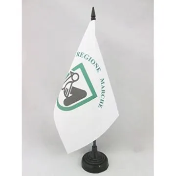 DRAPEAU DE TABLE MARCHES 21x14cm - PETIT DRAPEAUX DE BUREAU MARCHE - ITALIE 14 x 21 cm