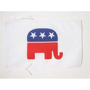 DRAPEAU USA PARTI RÍ?PUBLICAIN 45x30cm - PAVILLON REPUBLICAN PARTY AMÍ?RICAIN 30 x 45 cm haute qualité