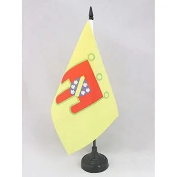 DRAPEAU DE TABLE PUY-DE-DÔME 21x14cm - PETIT DRAPEAUX DE BUREAU DÉPARTEMENT FRANÇAIS - AUVERGNE 14 x 21 cm