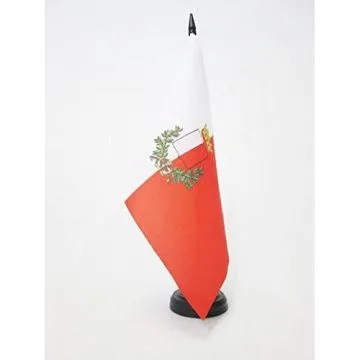 DRAPEAU DE TABLE BARI 21x14cm - PETIT DRAPEAUX DE BUREAU VILLE DE BARI 14 x 21 cm