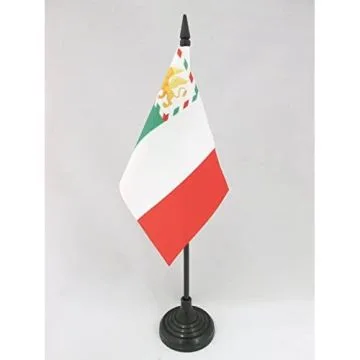 DRAPEAU DE TABLE GOUVERNEMENT DE VENISE 15x10cm - PETIT DRAPEAUX DE BUREAU RÉVOLUTIONS ITALIE DE 1848 10 x 15 cm