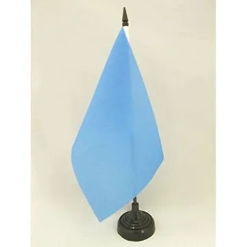 DRAPEAU DE TABLE UNICOLORE BLEU 21x14cm - PETIT DRAPEAUX DE BUREAU DE COULEUR BLEUR 14 x 21 cm