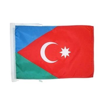 DRAPEAU AZÉRIS 45x30cm - PAVILLON DES AZERBAÏDJANIS 30 x 45 cm haute qualité