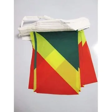 Guirlande 12 mètres 20 Drapeaux République du Congo 45x30 cm - Drapeau congolais 30 x 45 cm