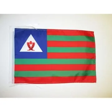 DRAPEAU BUBIS DE GUINÉE ÉQUATORIALE 45x30cm - PAVILLON DE BIOKO 30 x 45 cm haute qualité