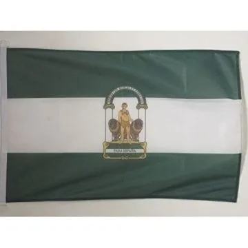 PAVILLON NAUTIQUE ANDALOUSIE 45x30cm - DRAPEAU DE BATEAU ANDALOUS - ANDALUCIA - ESPAGNE 30 x 45 cm