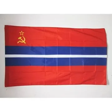 DRAPEAU RÍ?PUBLIQUE SOCIALISTE SOVIÍ?TIQUE KIRGHIZE 1936-1991 90x60cm - DRAPEAU DE LA RSS DU KIRGHIZISTAN EN URSS 60 x 90 cm Fourreau pour hampe