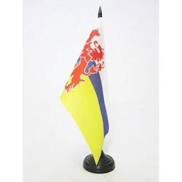 DRAPEAU DE TABLE PROVINCE DE LIMBOURG 21x14cm - PETIT DRAPEAUX DE BUREAU LIMBURG AUX PAYS-BAS 14 x 21 cm