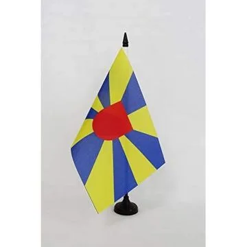 Drapeau de table Province de Flandre occidentale 21x14cm - PETIT Drapeaux DE BUREAU de West-Vlaanderen 14 x 21 cm