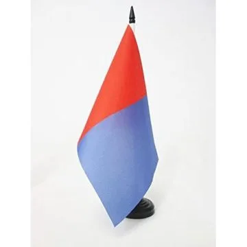 DRAPEAU DE TABLE CATANE 21x14cm - PETIT DRAPEAUX DE BUREAU CATANIA EN SICILE 14 x 21 cm