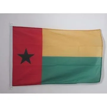 PAVILLON NAUTIQUE GUINÍ?E-BISSAU 45x30cm - DRAPEAU DE BATEAU BISSAU-GUINÍ?EN 30 x 45 cm