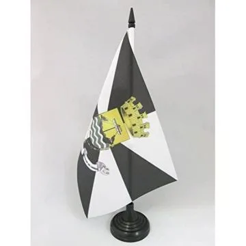 DRAPEAU DE TABLE LISBONNE 21x14cm - PETIT DRAPEAUX DE BUREAU VILLE DE LISBOA - PORTUGAL 14 x 21 cm