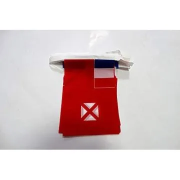 Guirlande 6 mètres 20 Drapeaux Wallis et Futuna 21x15 cm - Drapeau wallisien futunien 15 x 21 cm
